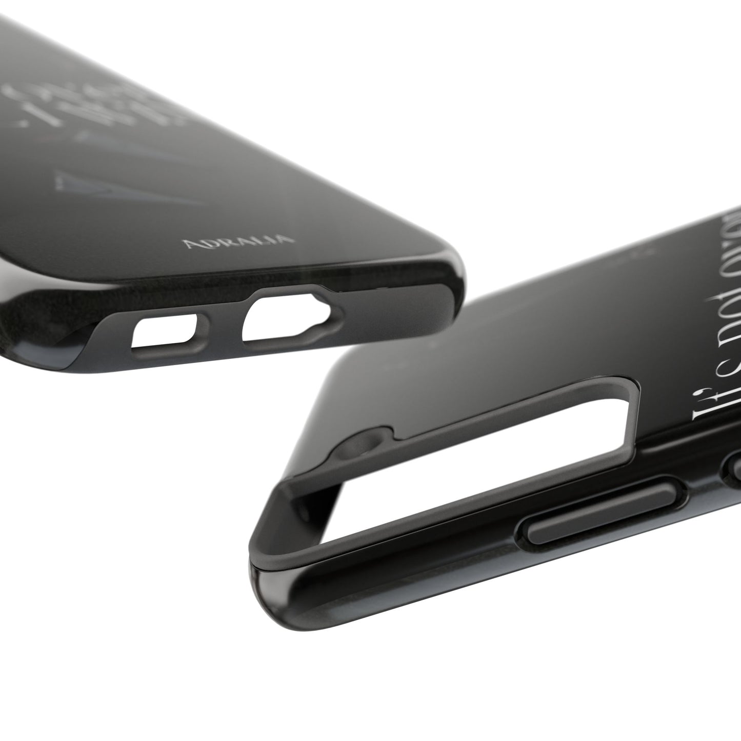 It's Not Over Until I Win Tough Phone Case — Motivational Black Protective Cover