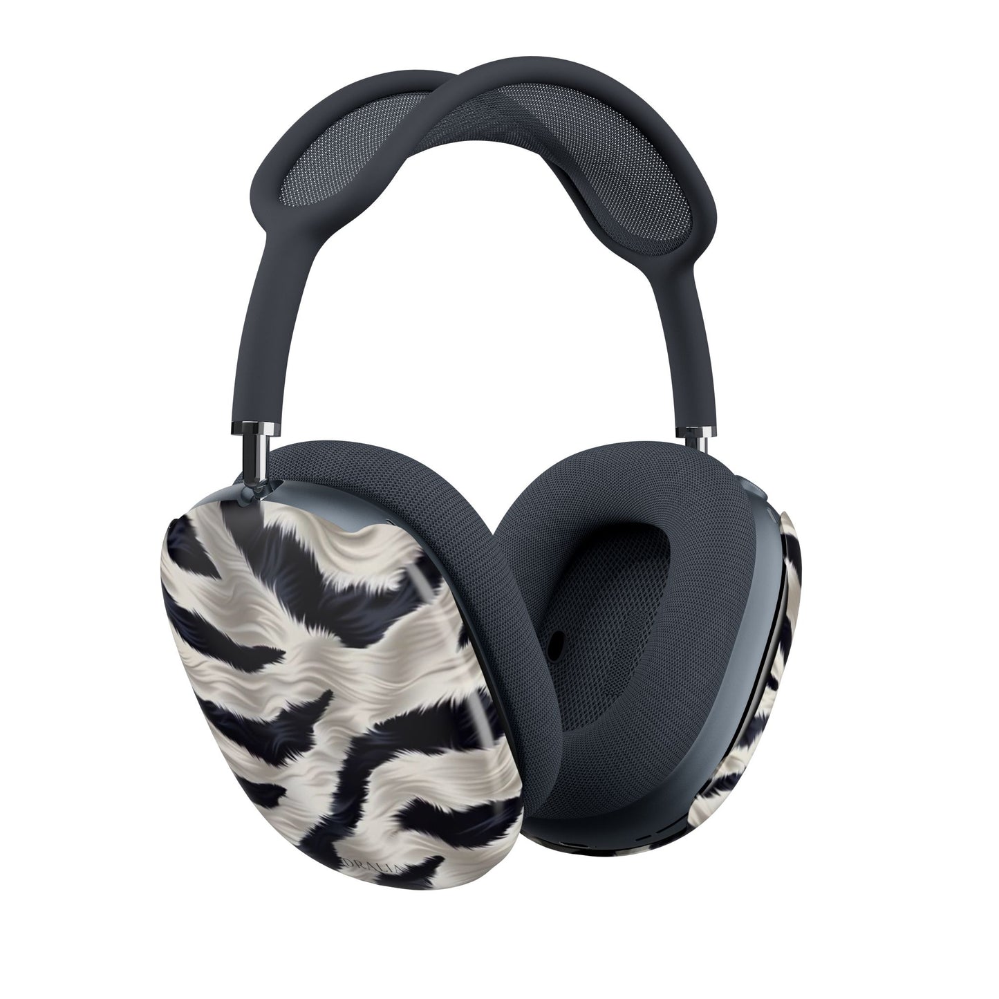 AirPods Max Shell Case — Black & White Zebra Fur Print Protective Covers