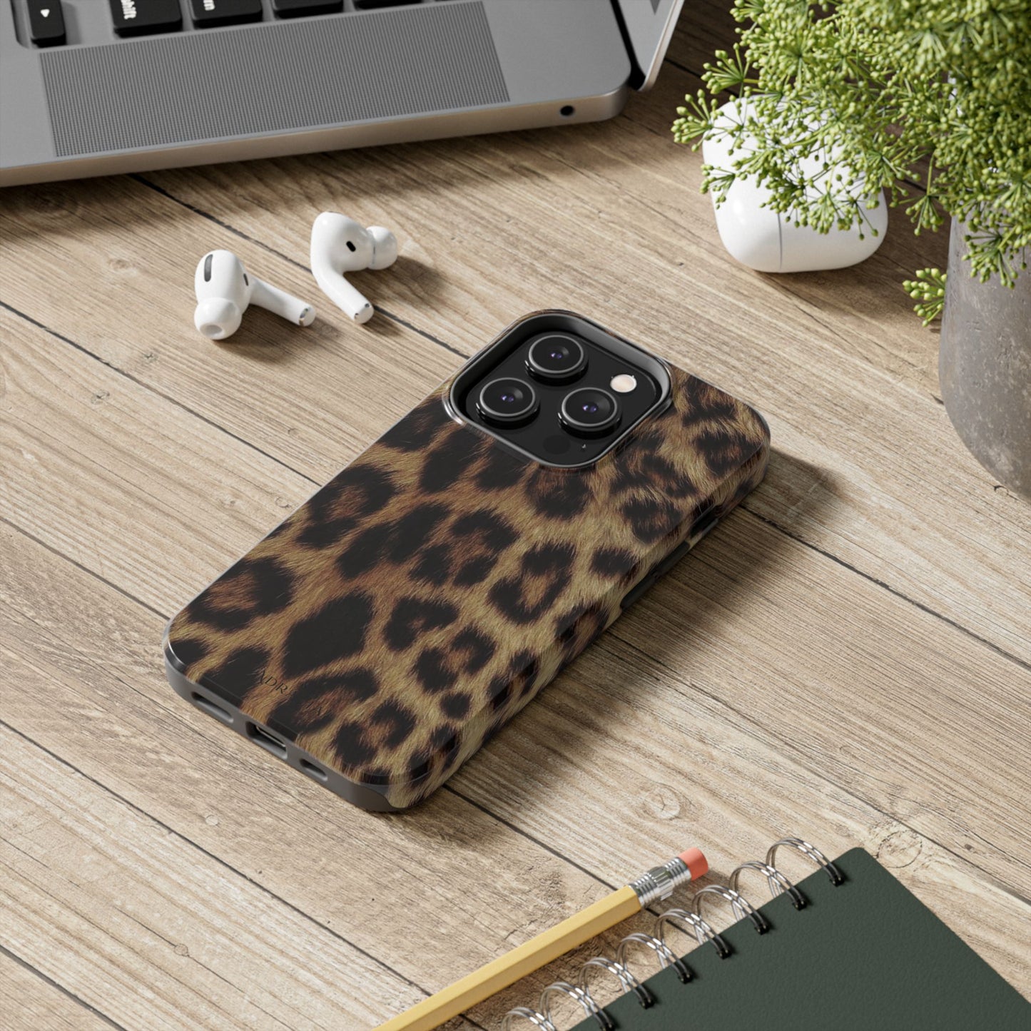 Leopard Print Tough Phone Case — Durable Animal-Print Protective Cover