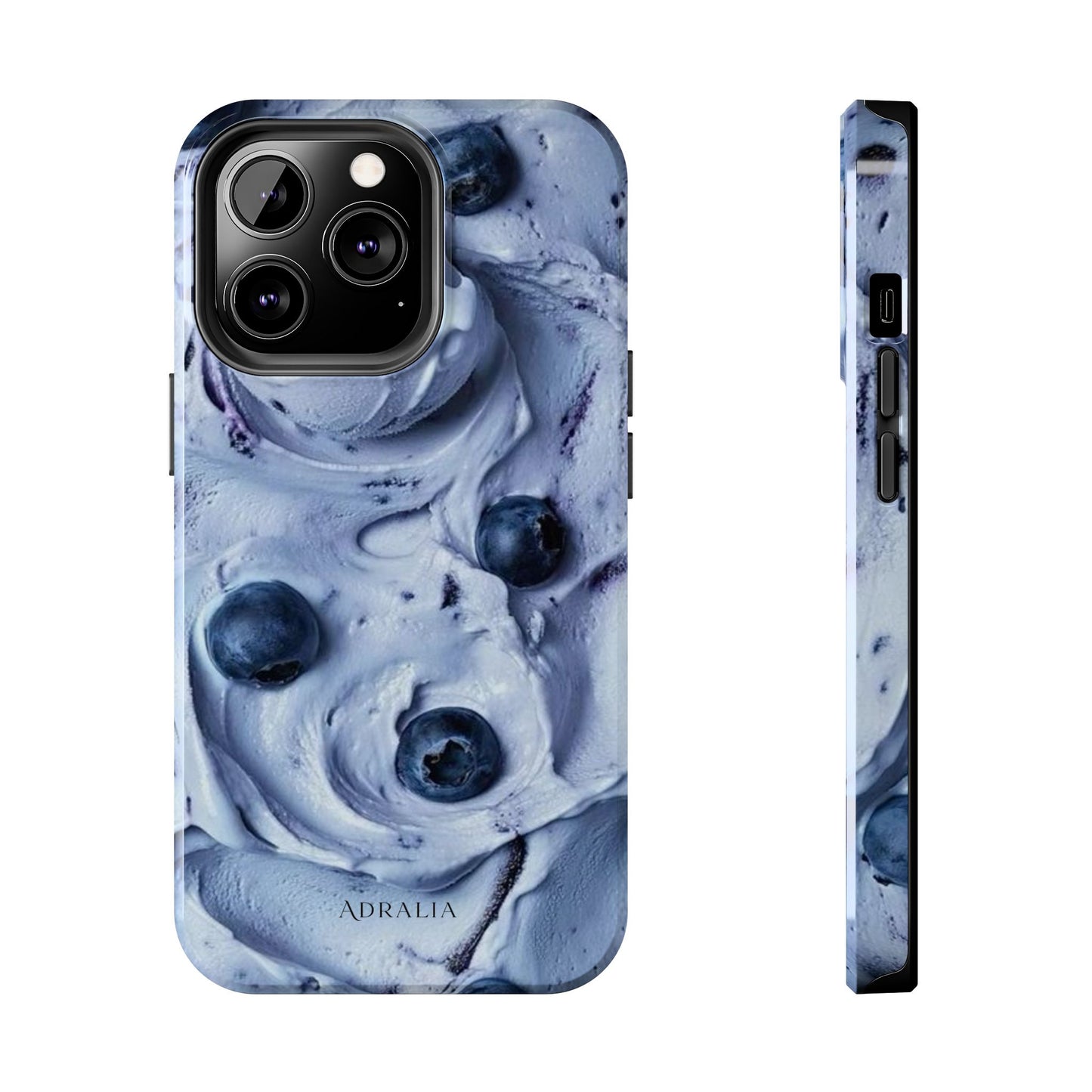Blueberry Swirl Tough Phone Case — Protective Artistic Fruit Pattern