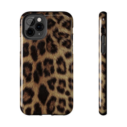 Leopard Print Tough Phone Case — Durable Animal-Print Protective Cover