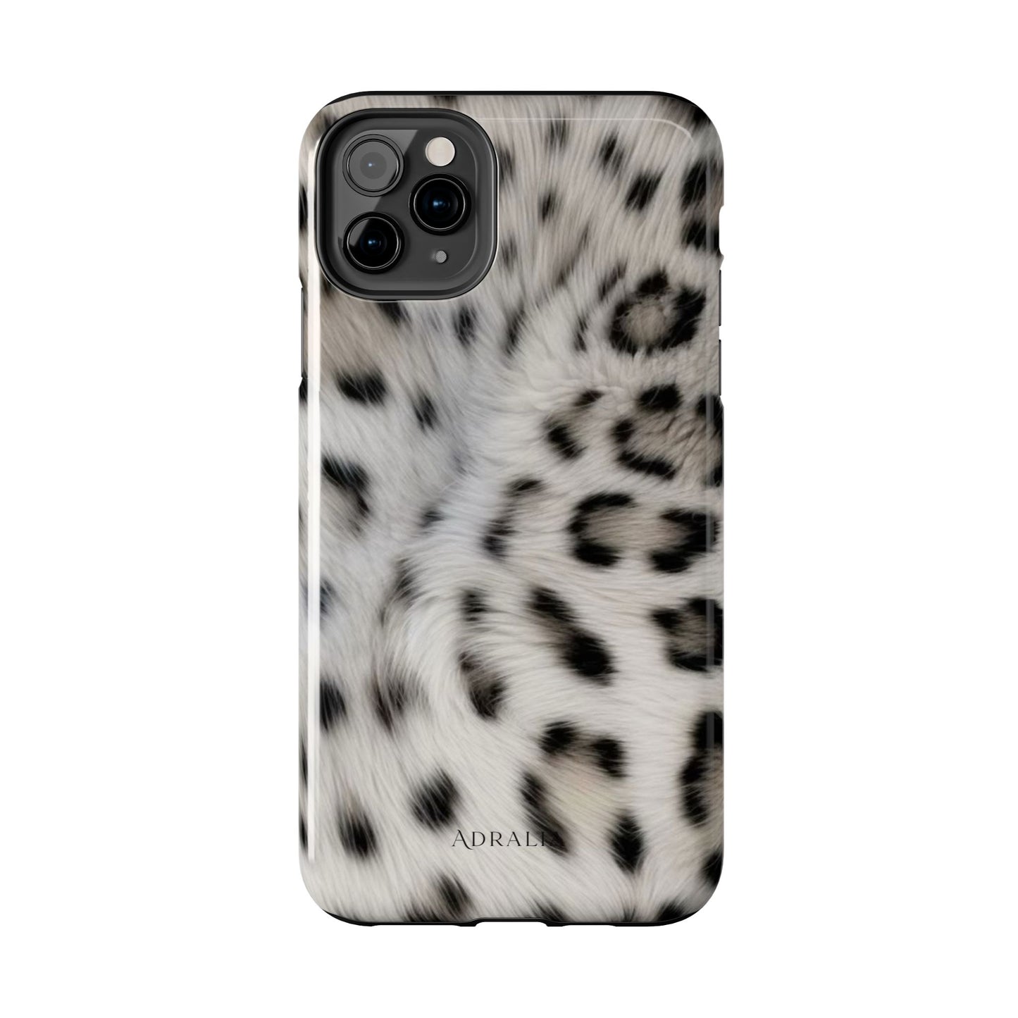 Leopard Fur Tough Phone Case — White Snow Cheetah Protective Cover
