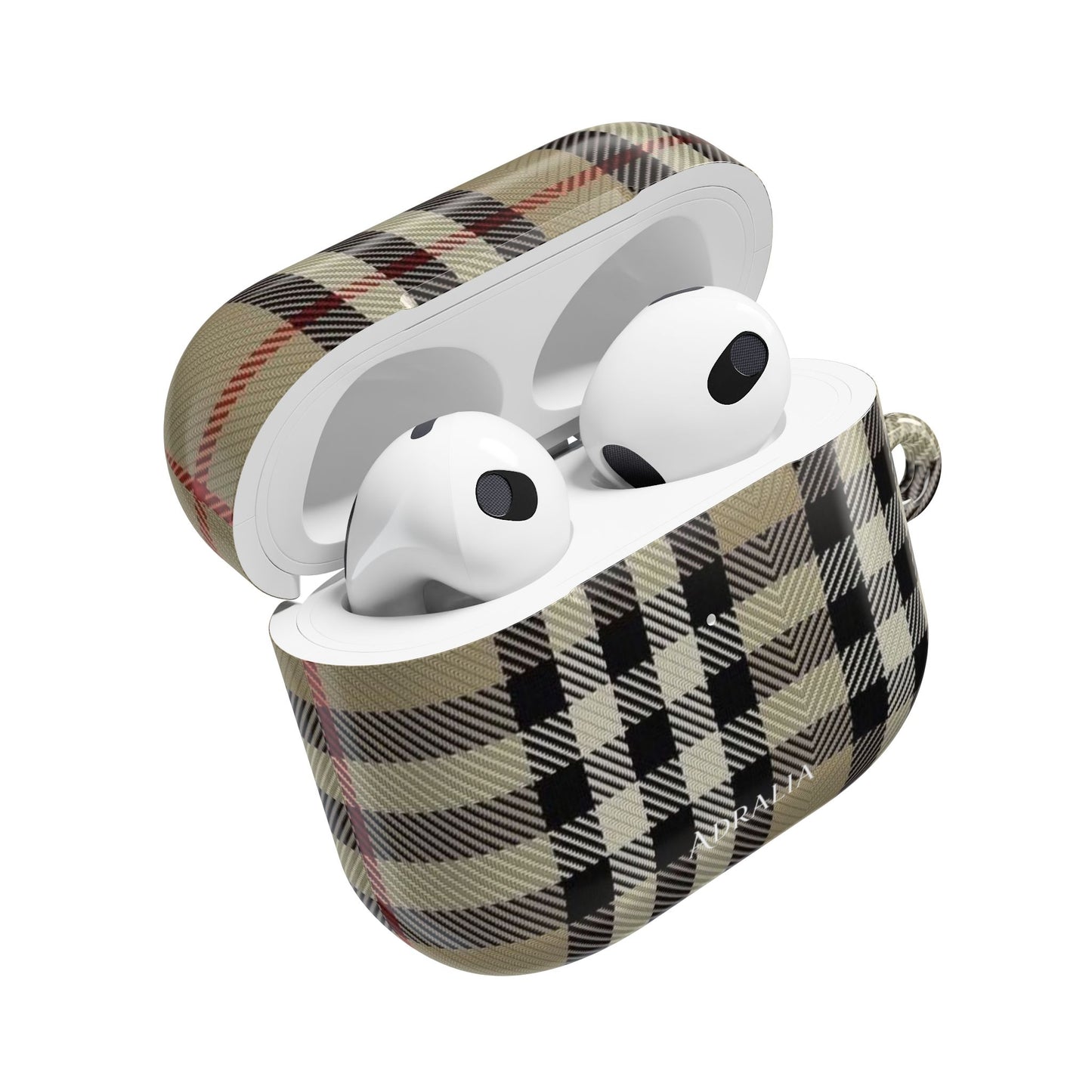 Plaid AirPod Case — Beige Classic Check Protective Cover