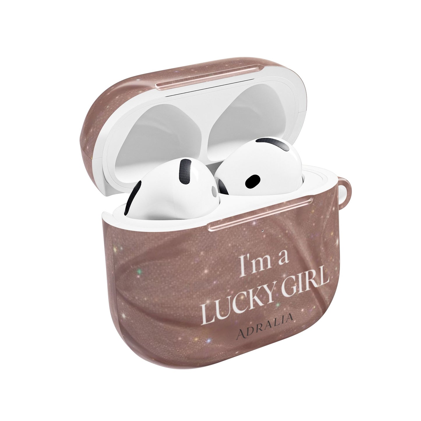 AirPod Case — "I'm a Lucky Girl" Marble Protective Case