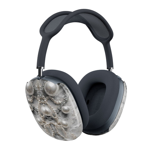 Pearl Lace AirPods Max Shell Case — Elegant Beaded Headphone Covers