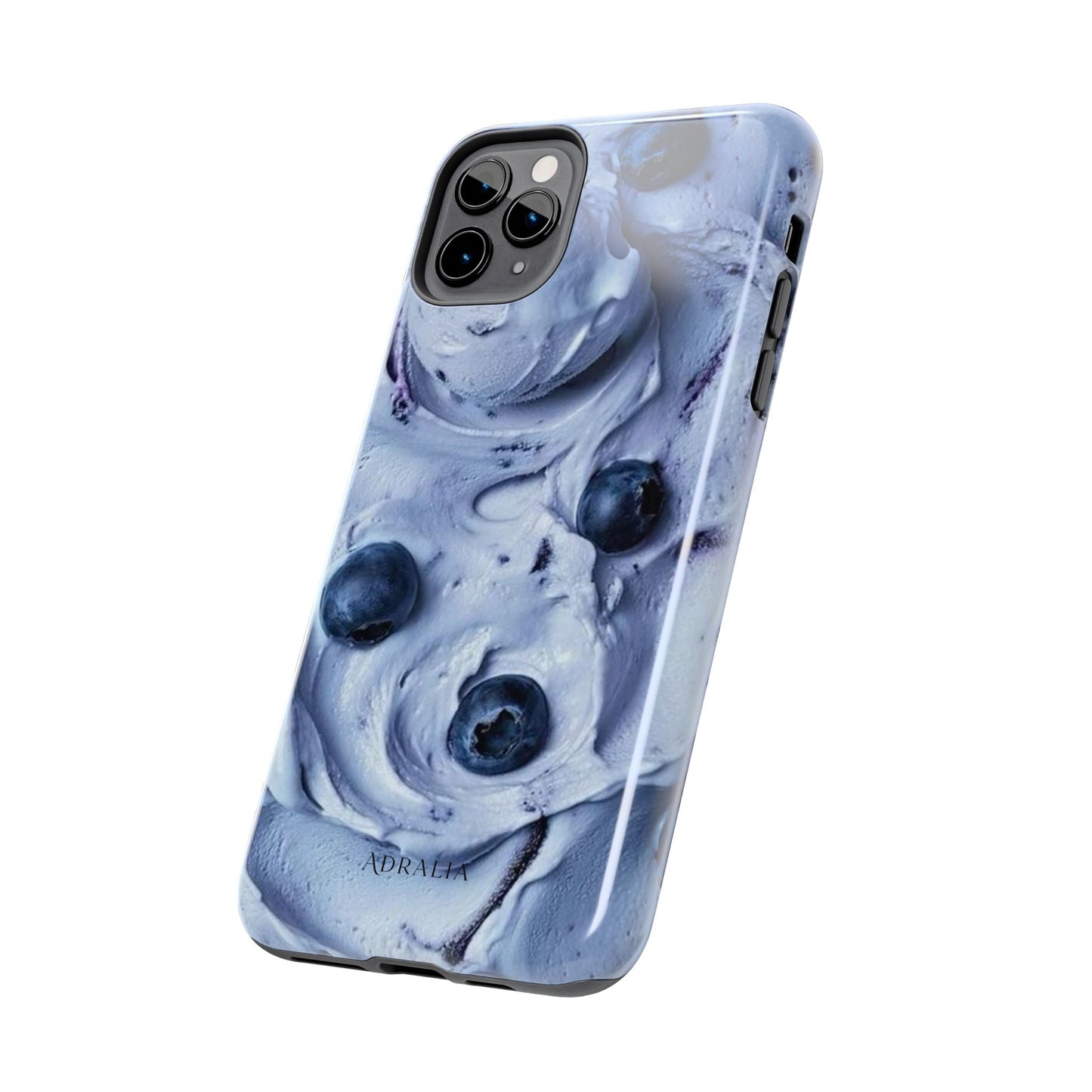 Blueberry Swirl Tough Phone Case — Protective Artistic Fruit Pattern
