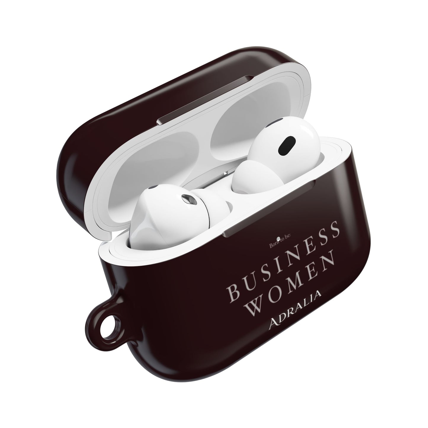 Business Women AirPods Case — Elegant Maroon Protective Cover