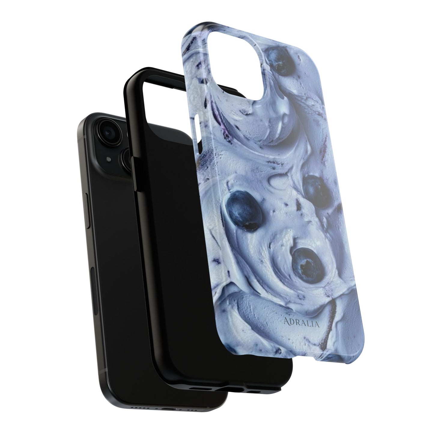 Blueberry Swirl Tough Phone Case — Protective Artistic Fruit Pattern