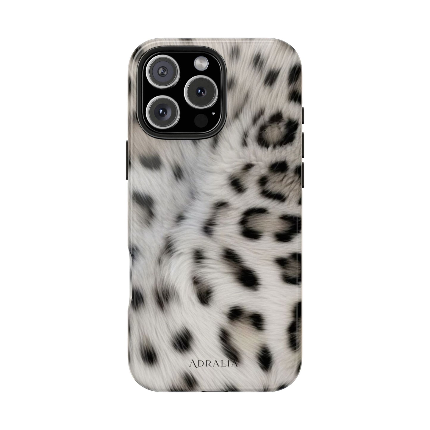 Leopard Fur Tough Phone Case — White Snow Cheetah Protective Cover
