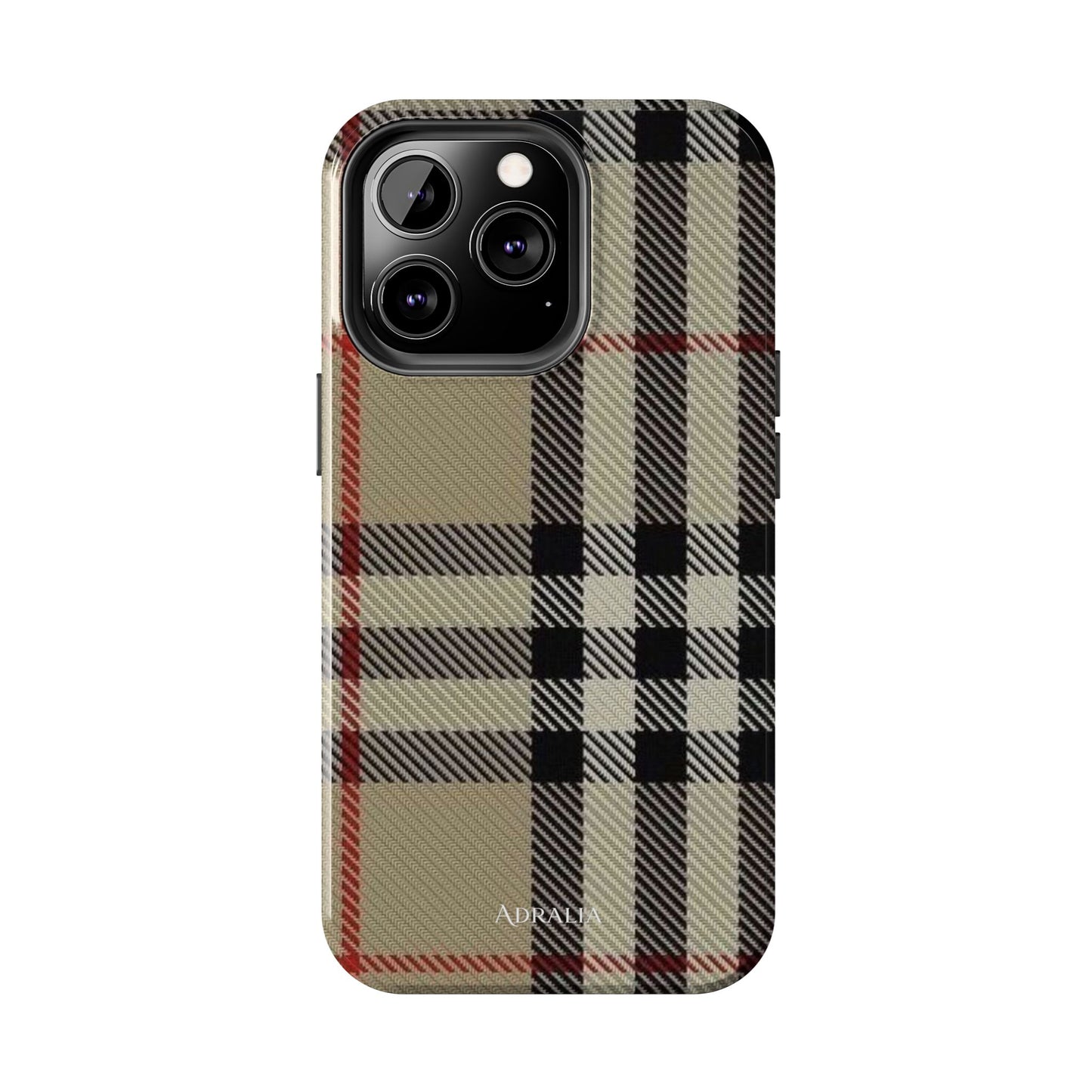 Plaid Tough Phone Case — Classic Beige Check Protective Cover