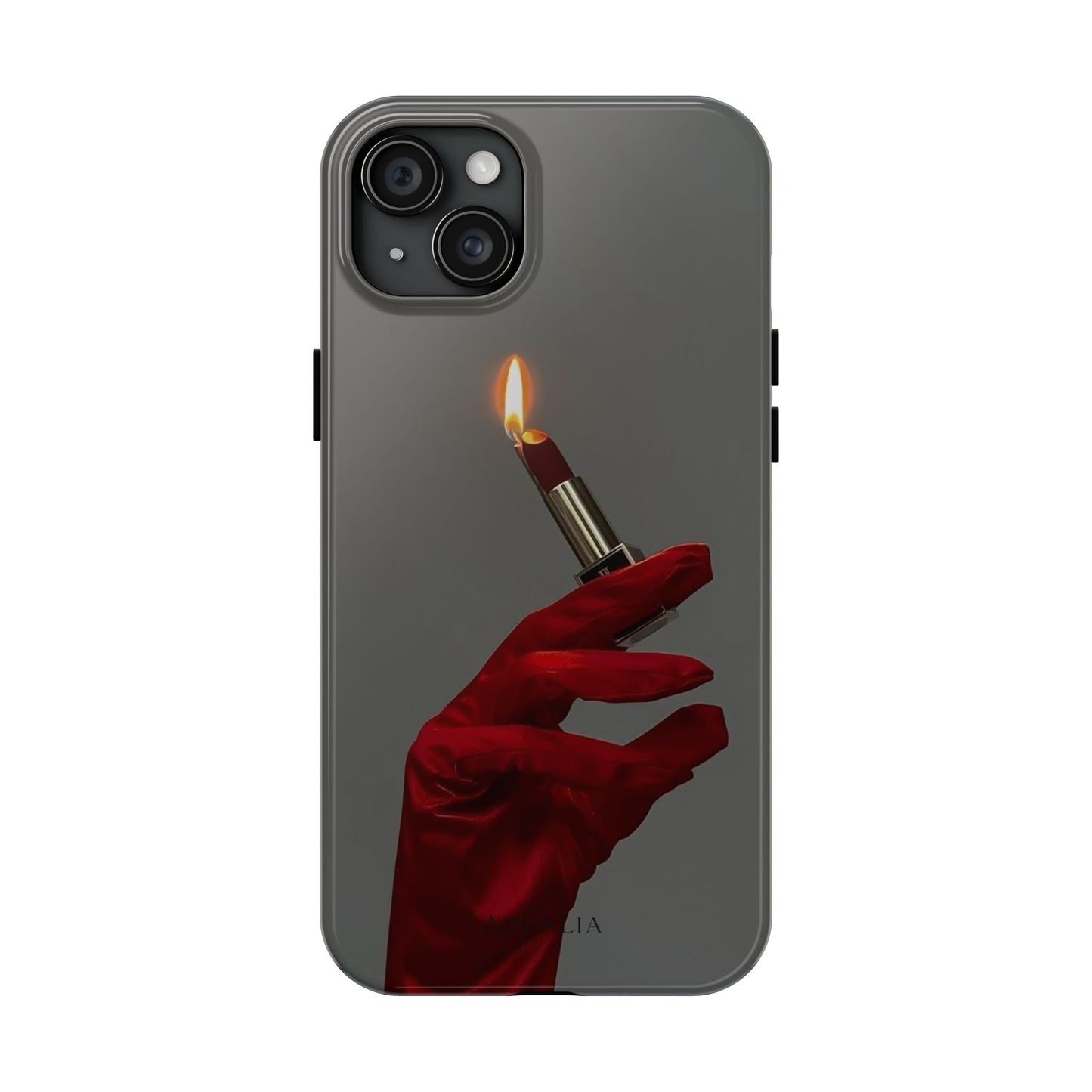 Red Glove Lighter Tough Phone Case — Dark Gothic Flame Protective Cover