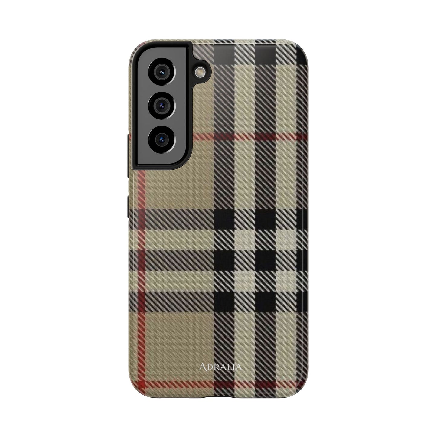 Plaid Tough Phone Case — Classic Beige Check Protective Cover