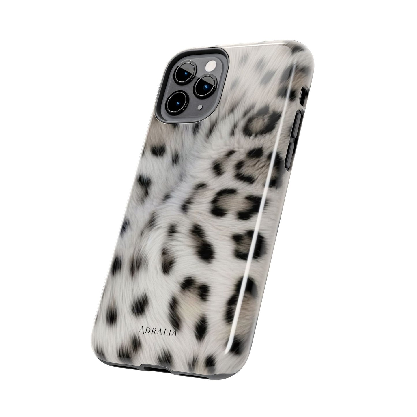 Leopard Fur Tough Phone Case — White Snow Cheetah Protective Cover