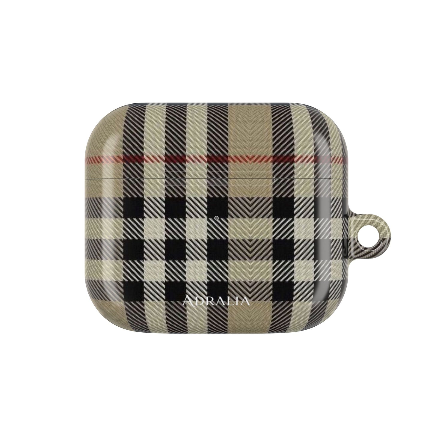 Plaid AirPod Case — Beige Classic Check Protective Cover