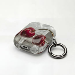 Cherry Splash AirPod Case — Glossy Red Cherry Protective Case