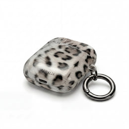 Leopard Print AirPod Case — Faux Fur Black & White Protective Cover