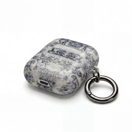 Vintage Toile AirPod Case — Classic Grey Pattern Protective Cover
