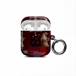 Focus Bitch AirPod Case — Red Leopard Graphic Protective Cover