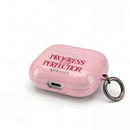 Progress Over Perfection AirPod Case — Pink Inspirational Protective Cover