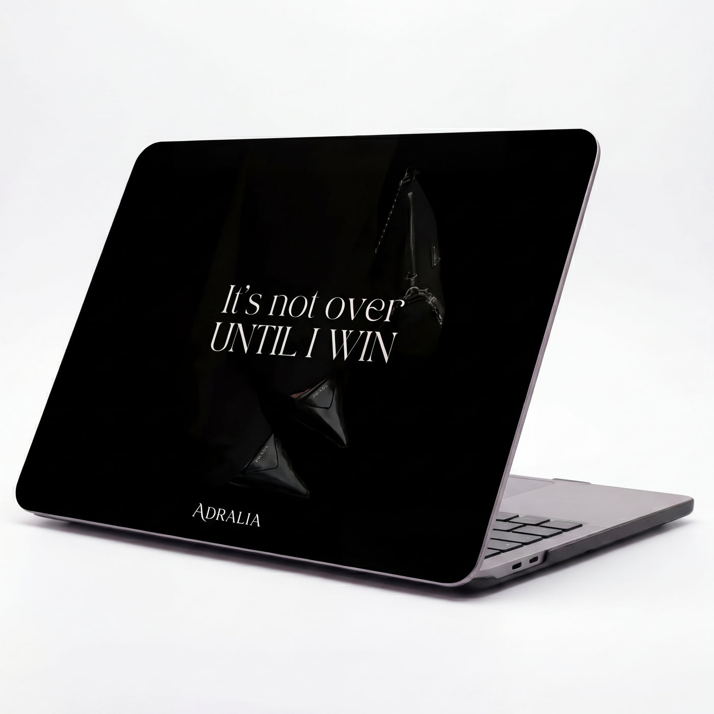 MacBook Case - "It's Not Over Until I Win" Motivational Dark Fashion Sleeve