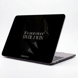 MacBook Case - "It's Not Over Until I Win" Motivational Dark Fashion Sleeve