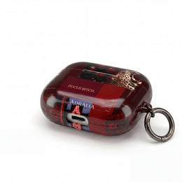 Focus Bitch AirPod Case — Red Leopard Graphic Protective Cover