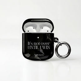 Motivational AirPod Case — "It's Not Over Until I Win" Inspirational Protective Cover