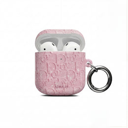 Pink Embossed Designer-Style AirPod Case