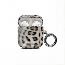 Leopard Print AirPod Case — Faux Fur Black & White Protective Cover