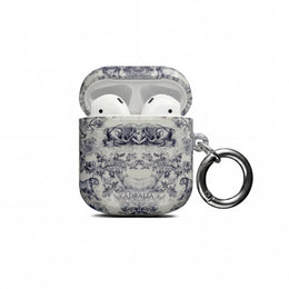 Vintage Toile AirPod Case — Classic Grey Pattern Protective Cover