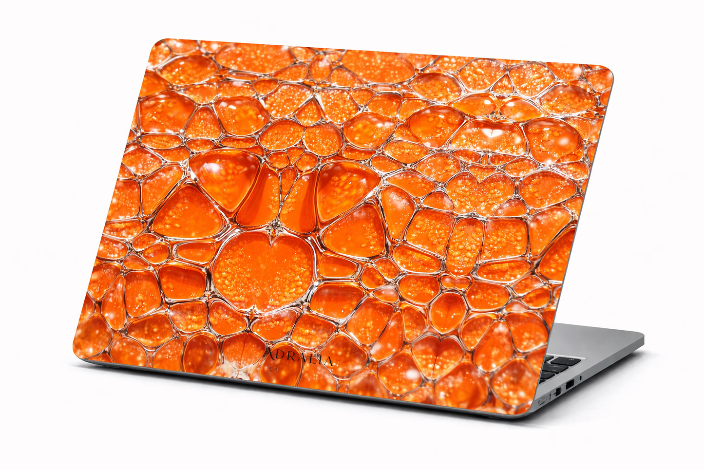 Orange Abstract Mosaic MacBook Case — Vibrant Geometric Protective Sleeve