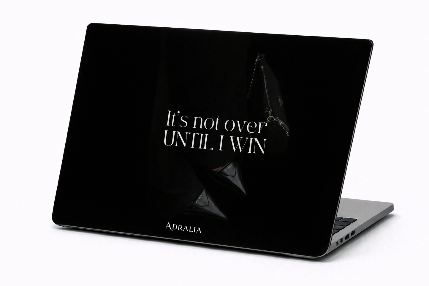 MacBook Case - "It's Not Over Until I Win" Motivational Dark Fashion Sleeve