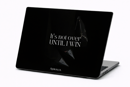 MacBook Case - "It's Not Over Until I Win" Motivational Dark Fashion Sleeve