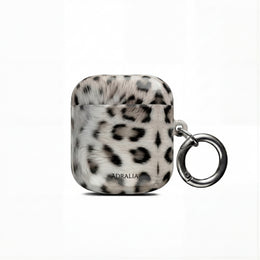 Leopard Print AirPod Case — Faux Fur Black & White Protective Cover