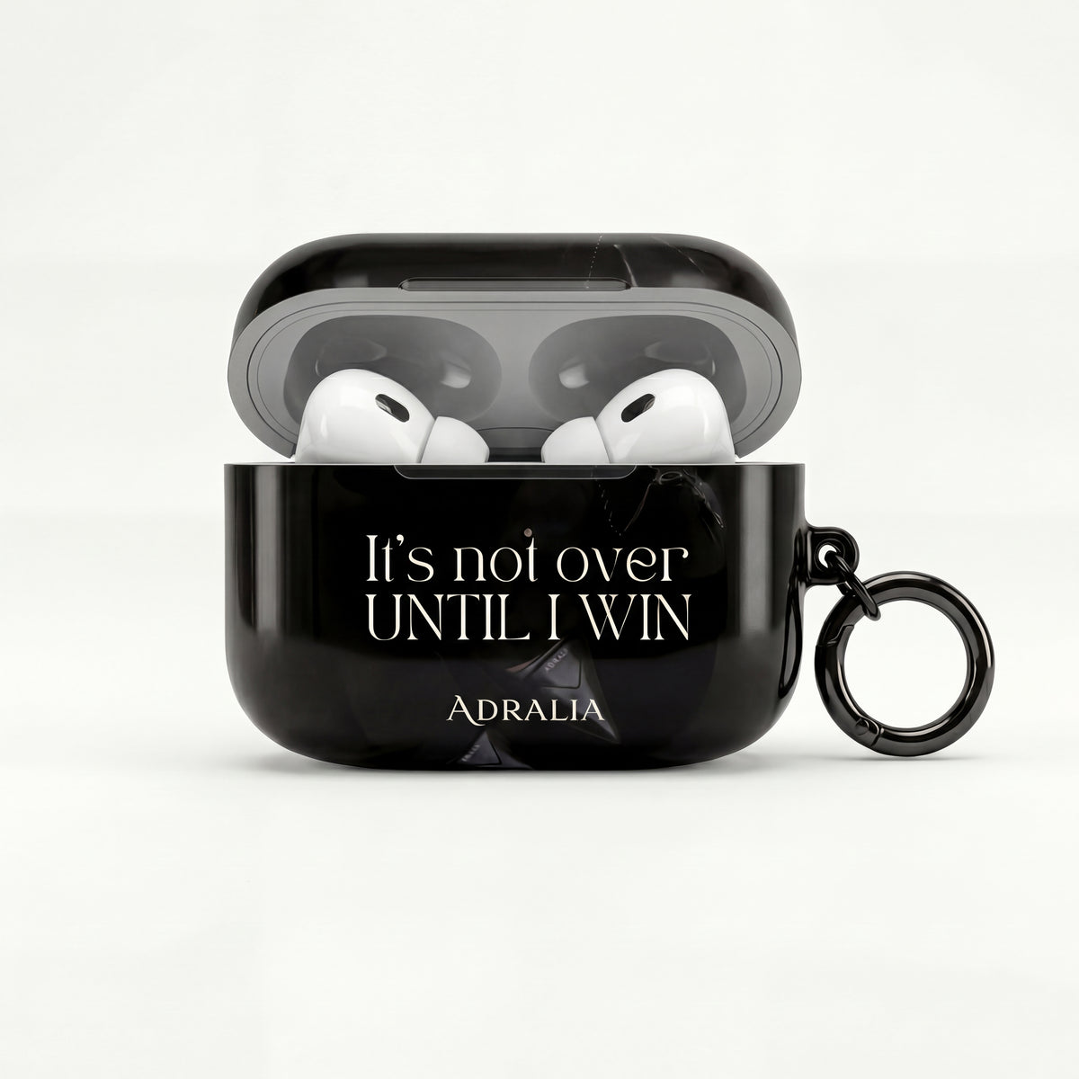 Motivational AirPod Case — "It's Not Over Until I Win" Inspirational Protective Cover