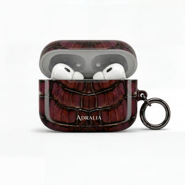 Croc-Embossed Burgundy AirPod Case – Luxe Protective Cover