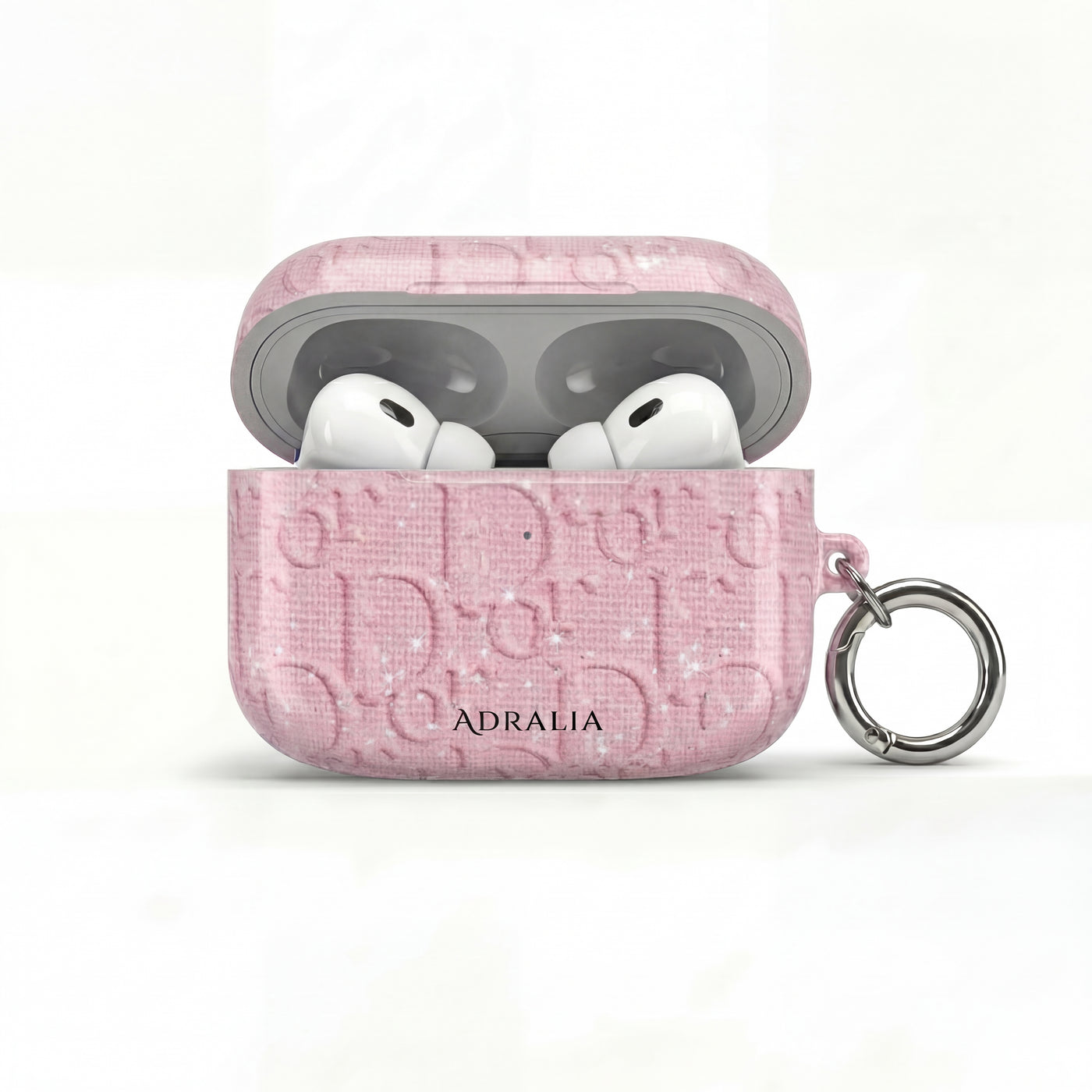 Pink Embossed Designer-Style AirPod Case