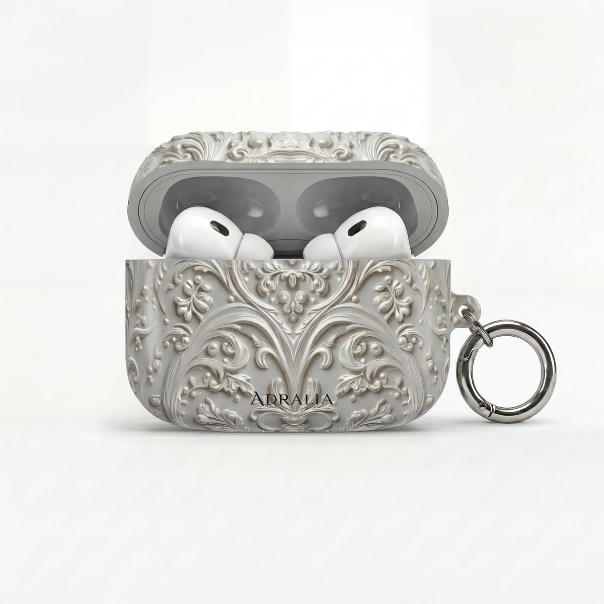 Estuche Damasco en Relieve para AirPods — Funda Protectora Ornamental Vintage