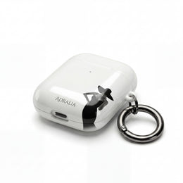 AirPods Case — Elegant Black Hat Silhouette with 'ADRALIA' Text
