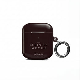 Business Women AirPods Case — Elegant Maroon Protective Cover