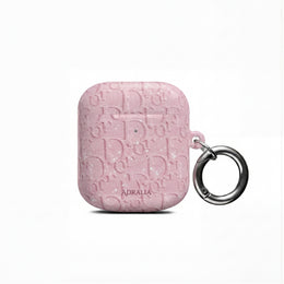 Pink Embossed Designer-Style AirPod Case