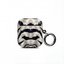 Zebra Fur Pattern AirPod Case — Luxe Black & White Animal Print Protective Cover