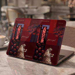 MacBook Case — Red Amour Leopard Graphic Protective Sleeve