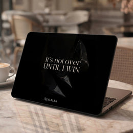 MacBook Case - "It's Not Over Until I Win" Motivational Dark Fashion Sleeve