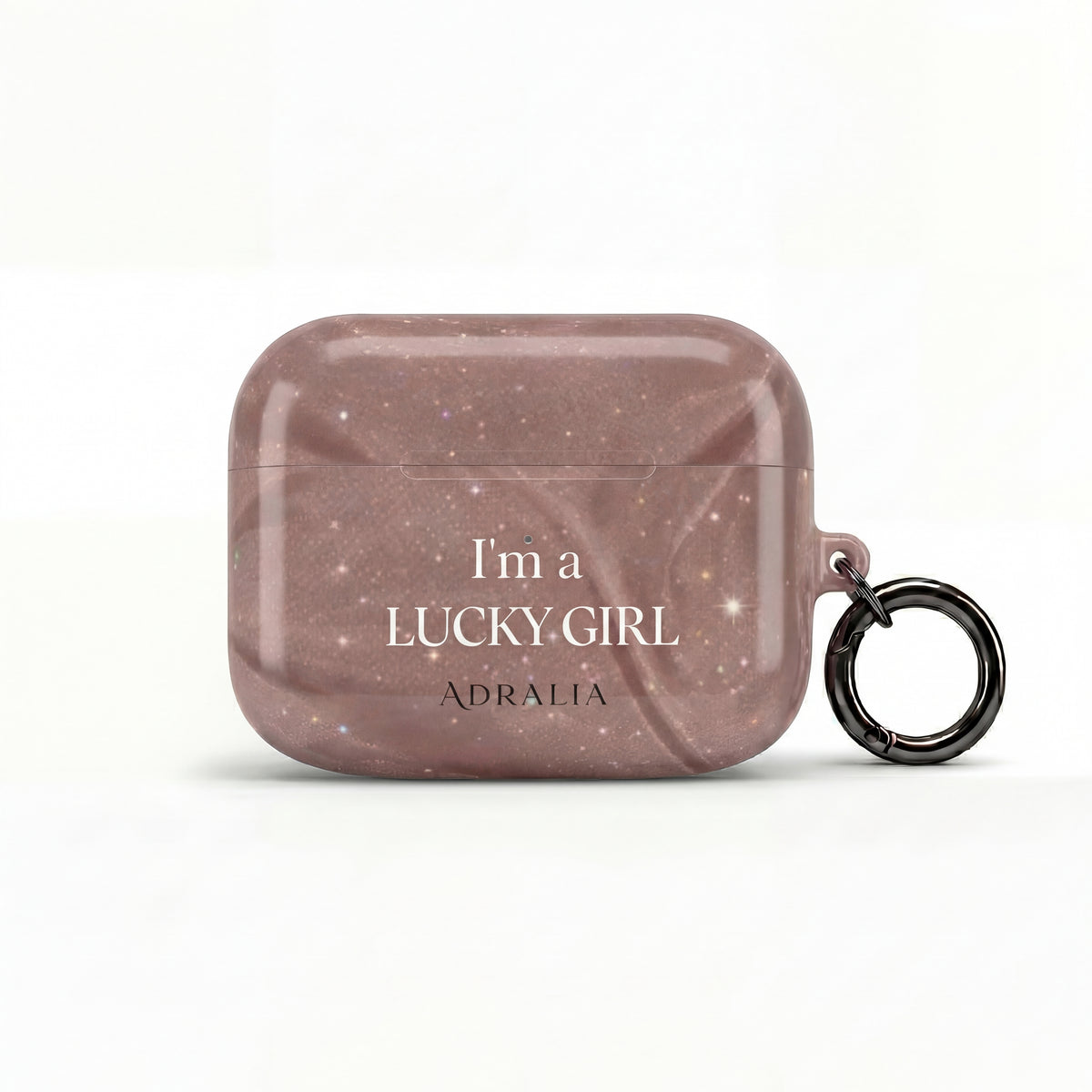 AirPod Case — "I'm a Lucky Girl" Marble Protective Case