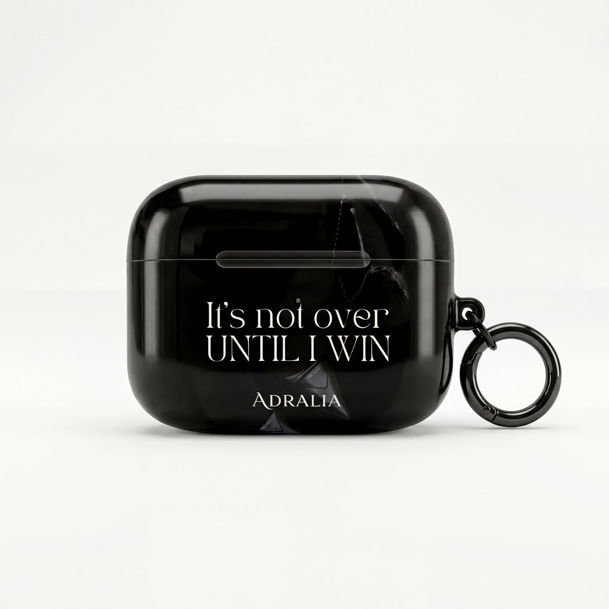Motivational AirPod Case — "It's Not Over Until I Win" Inspirational Protective Cover