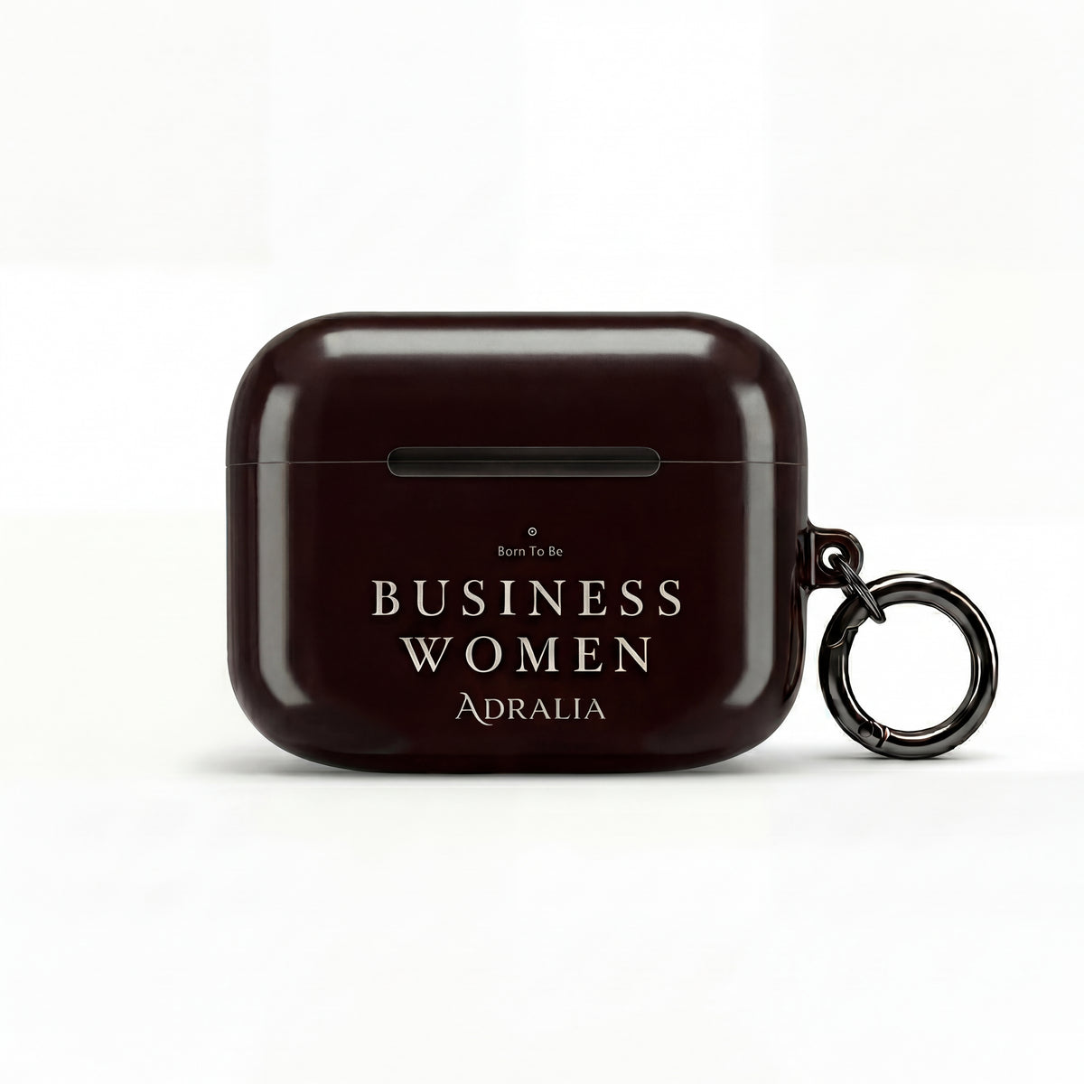 Business Women AirPods Case — Elegant Maroon Protective Cover