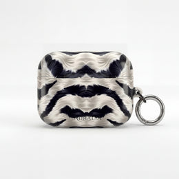 Zebra Fur Pattern AirPod Case — Luxe Black & White Animal Print Protective Cover
