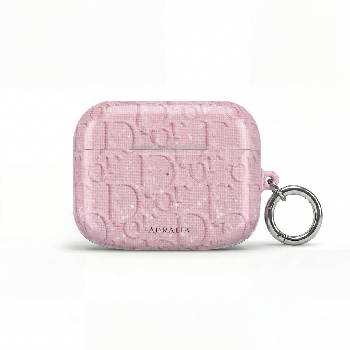 Pink Embossed Designer-Style AirPod Case