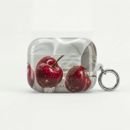 Cherry Splash AirPod Case — Glossy Red Cherry Protective Case